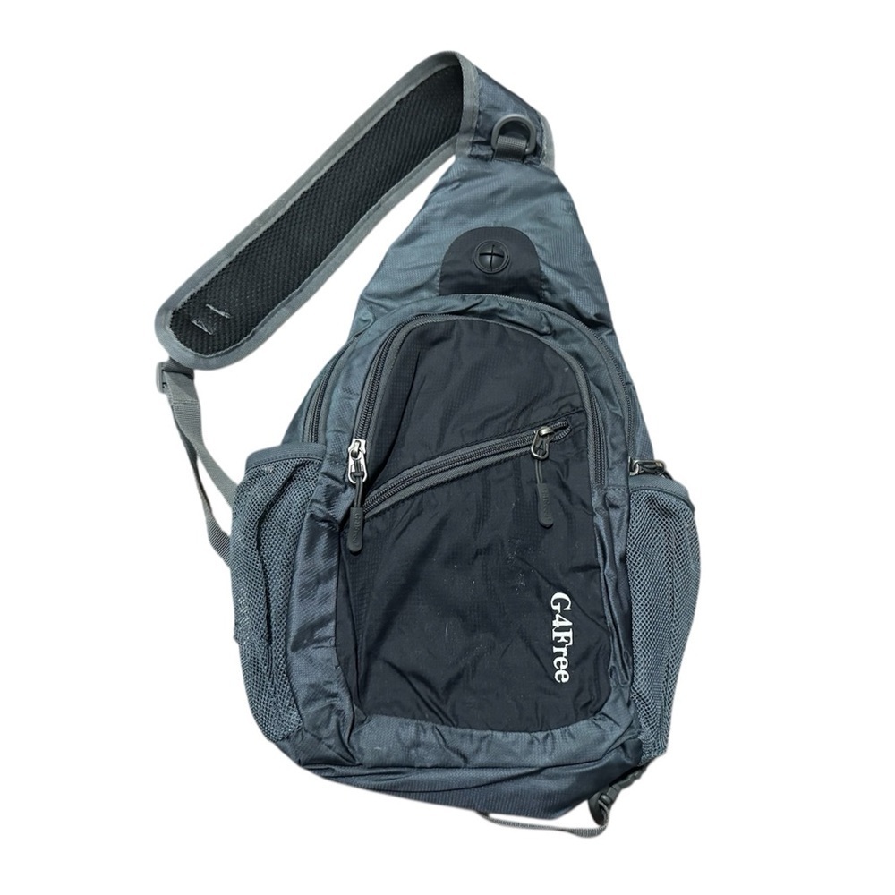 G4Free Small Nylon Crossbody Sling Bag Black Gray